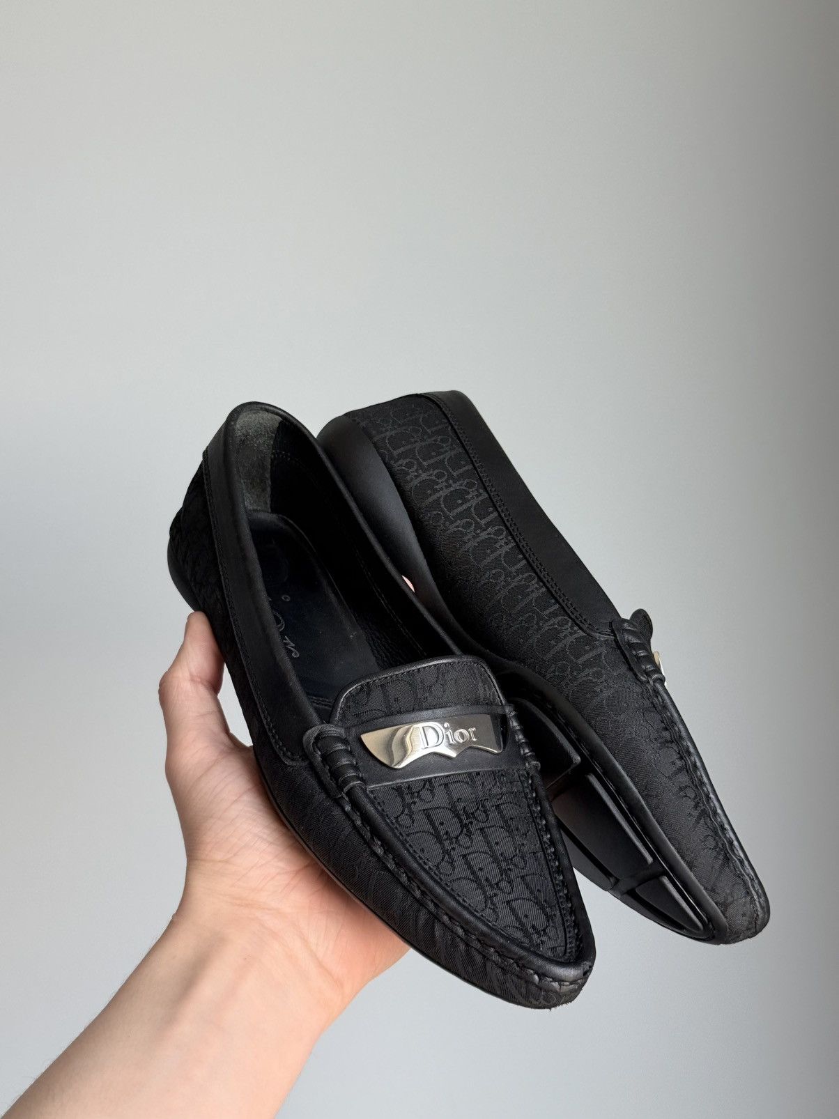 Dior Dior Oblique Monogram Canvas Leather Loafers Moccasins Size US 8 / IT 38 - 1 Thumbnail