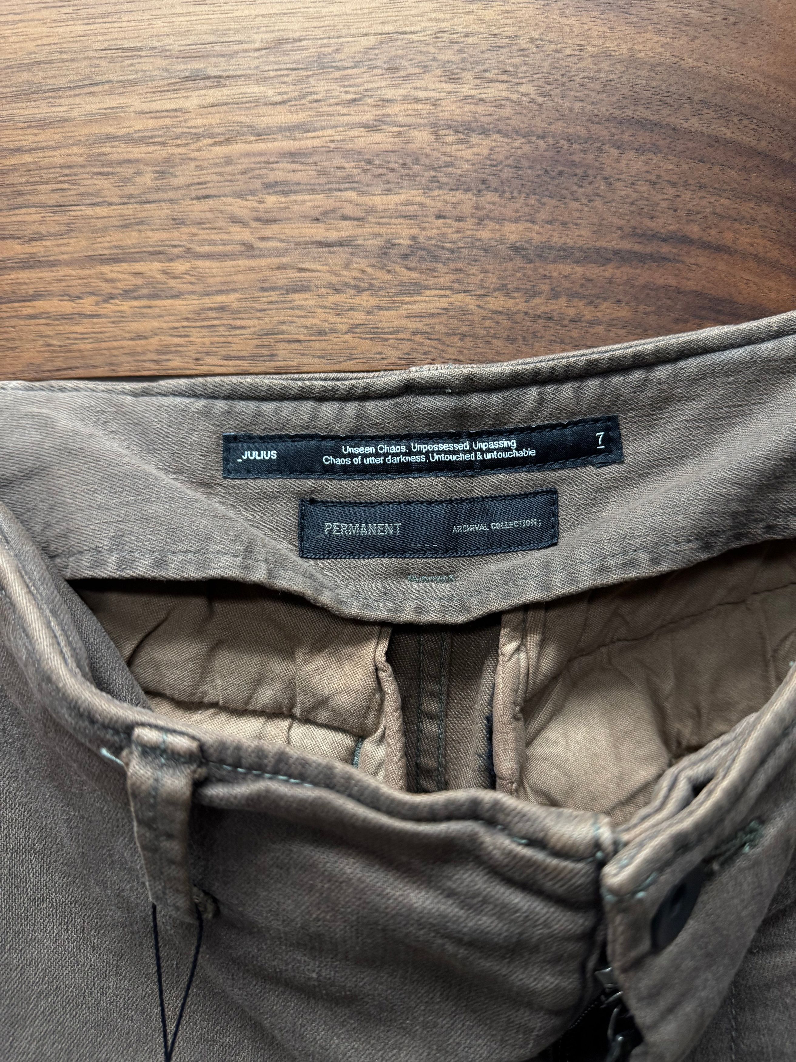 Julius AW2021 Julius ‘Gas Mask’ Heavy Cotton Brown Wide Leg Cargo Pants Size US 28 / EU 44 - 3 Thumbnail