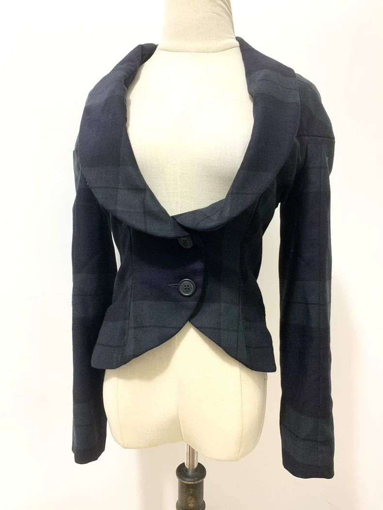Vivienne Westwood Vivienne Westwood Blue and green plaid brooch collar suit Size XS / US 0-2 / IT 36-38 - 3 Thumbnail