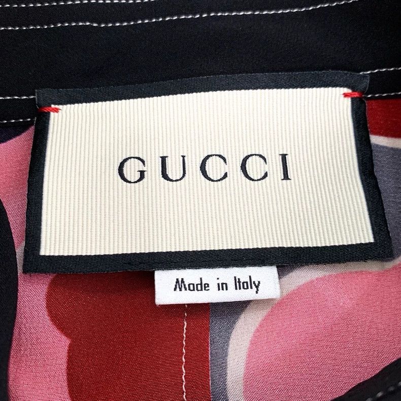 Gucci Gucci Size 36 Floral full-print lapel mulberry silk long-s Size US XXS / EU 40 - 5 Thumbnail