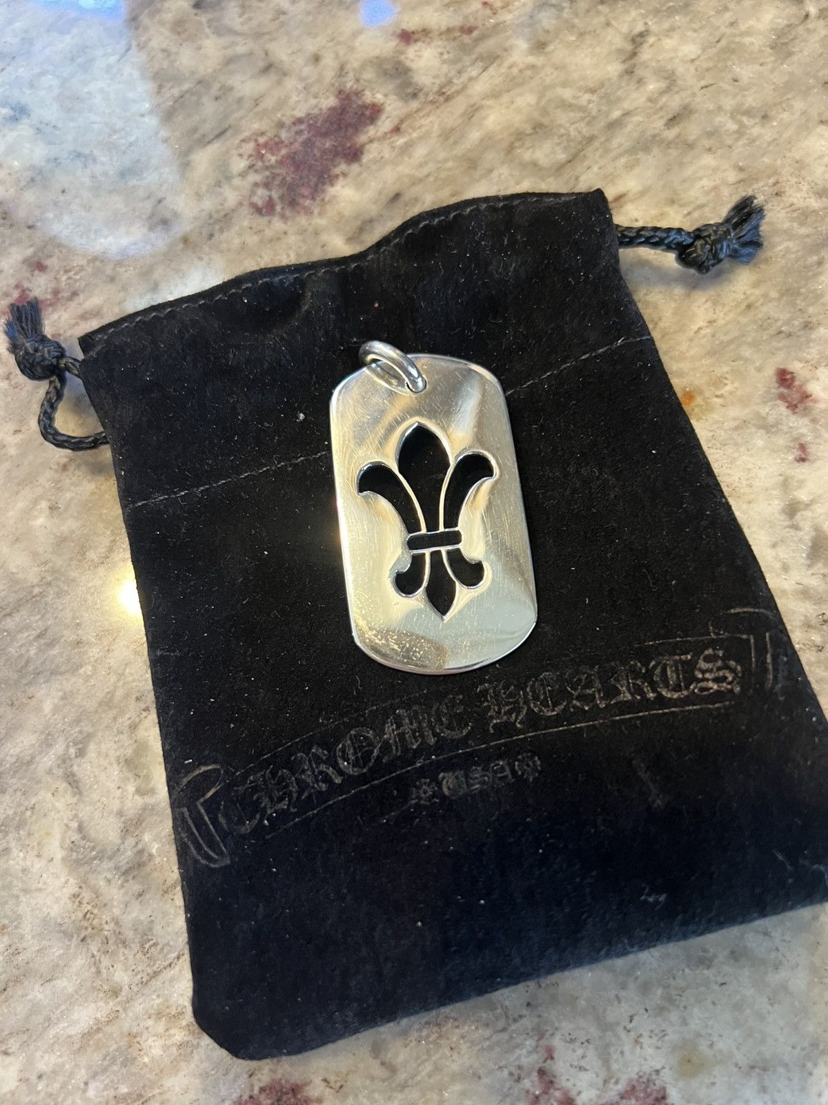 Chrome Hearts CHROME HEARTS FLEUR DE LIS .925 SILVER DOG TAG Size ONE SIZE - 4 Thumbnail