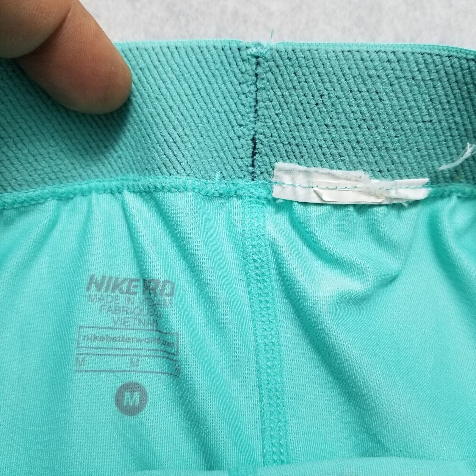 Nike Nike Pro Sweatpants Womens Medium Green Elastic Dri Fit Cyan Size 24" / US 00 / IT 34 - 4 Thumbnail