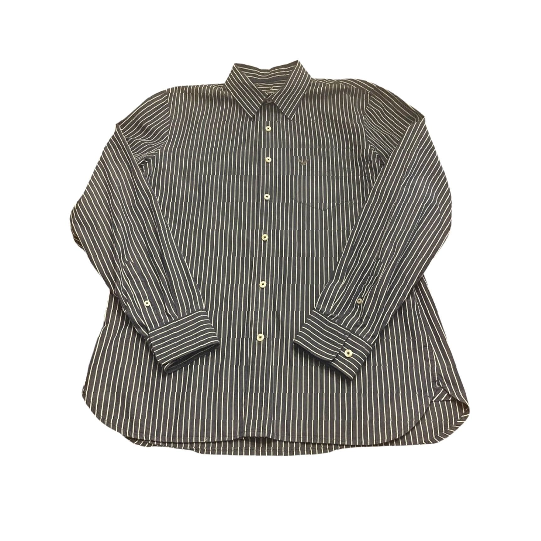 American Eagle Outfitters American Eagle Outfitters Striped Button Up Shirt Mens Large Blue Size US L / EU 52-54 / 3 - 2 Thumbnail