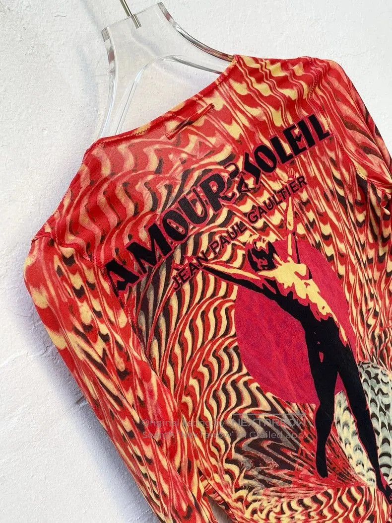 Jean Paul Gaultier Jean Paul Gaultier Red Long Sleeve Top. Size US M / EU 48-50 / 2 - 6 Thumbnail