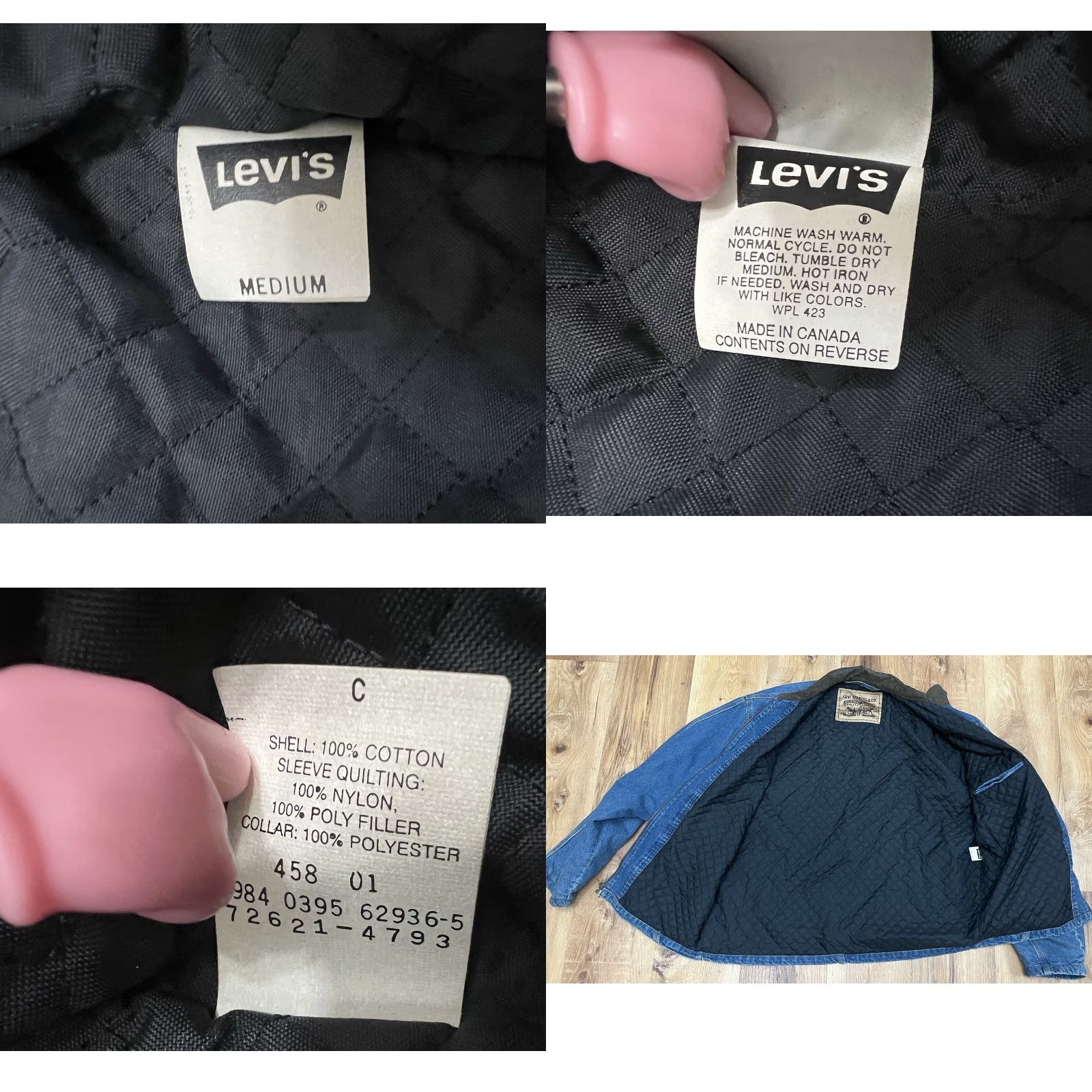 Levi's VINTAGE Levi's Denim Chore Barn Jacket Black Tab M Canada Men Jacket Blue Denim 27” 27.5” 23.5” 27" Size US M / EU 48-50 / 2 - 8 Thumbnail