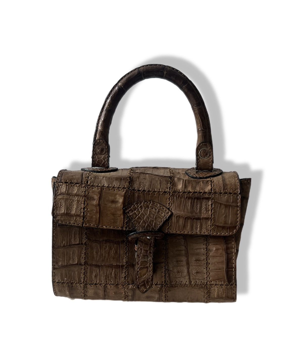 Vintage Vintage Women's Leather bag Crocodile Leather Made By Jaguar Size ONE SIZE - 1 Thumbnail