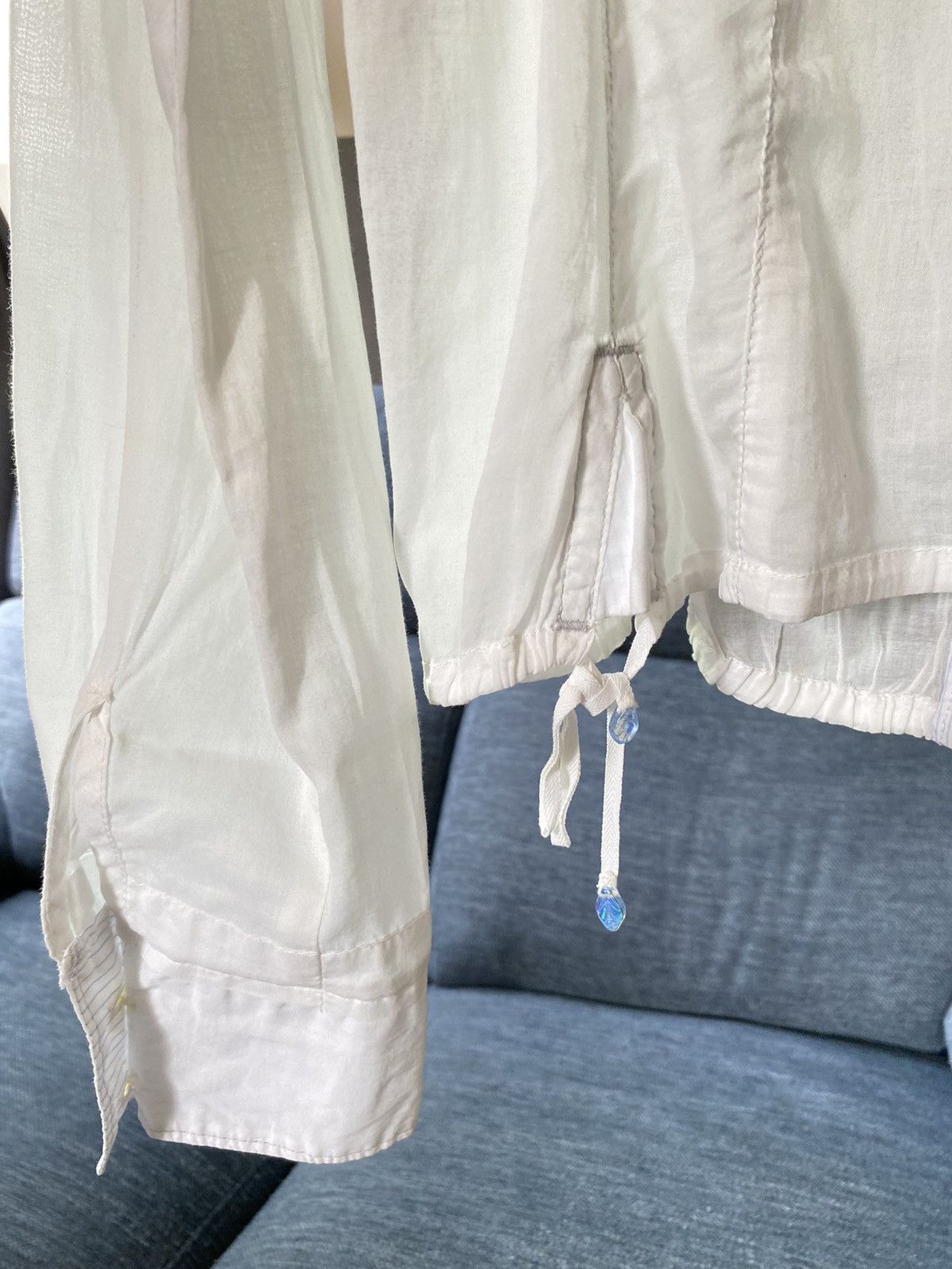 Marithe + Francois Girbaud MARITHE + FRANÇOIS GIRBAUD White shirt with blue embroidery Size M / US 6-8 / IT 42-44 - 9 Thumbnail