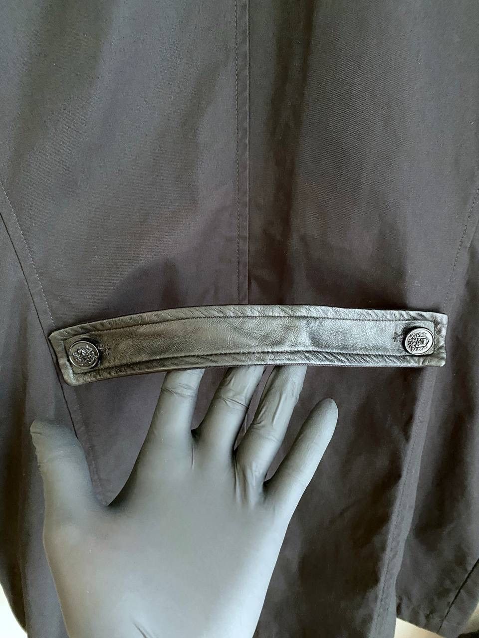 Designer × The Kooples The Kooples Men's Cotton Trench Coat With Leather Inserts, M Size US M / EU 48-50 / 2 - 14 Thumbnail