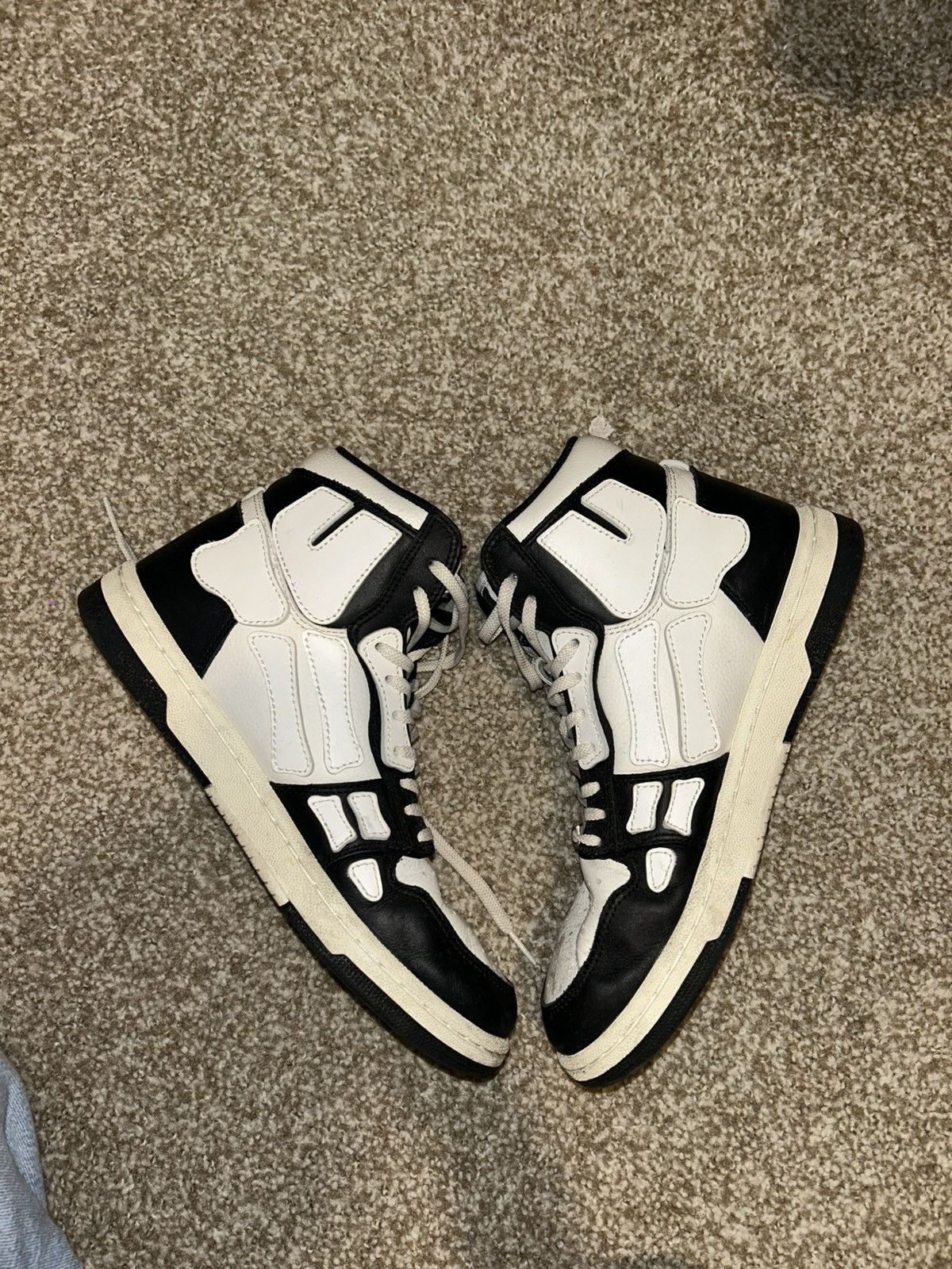 Amiri AMIRI Black and White Womens Skel High-Top Sneakers Size US 8.5 / IT 38.5 - 8 Thumbnail