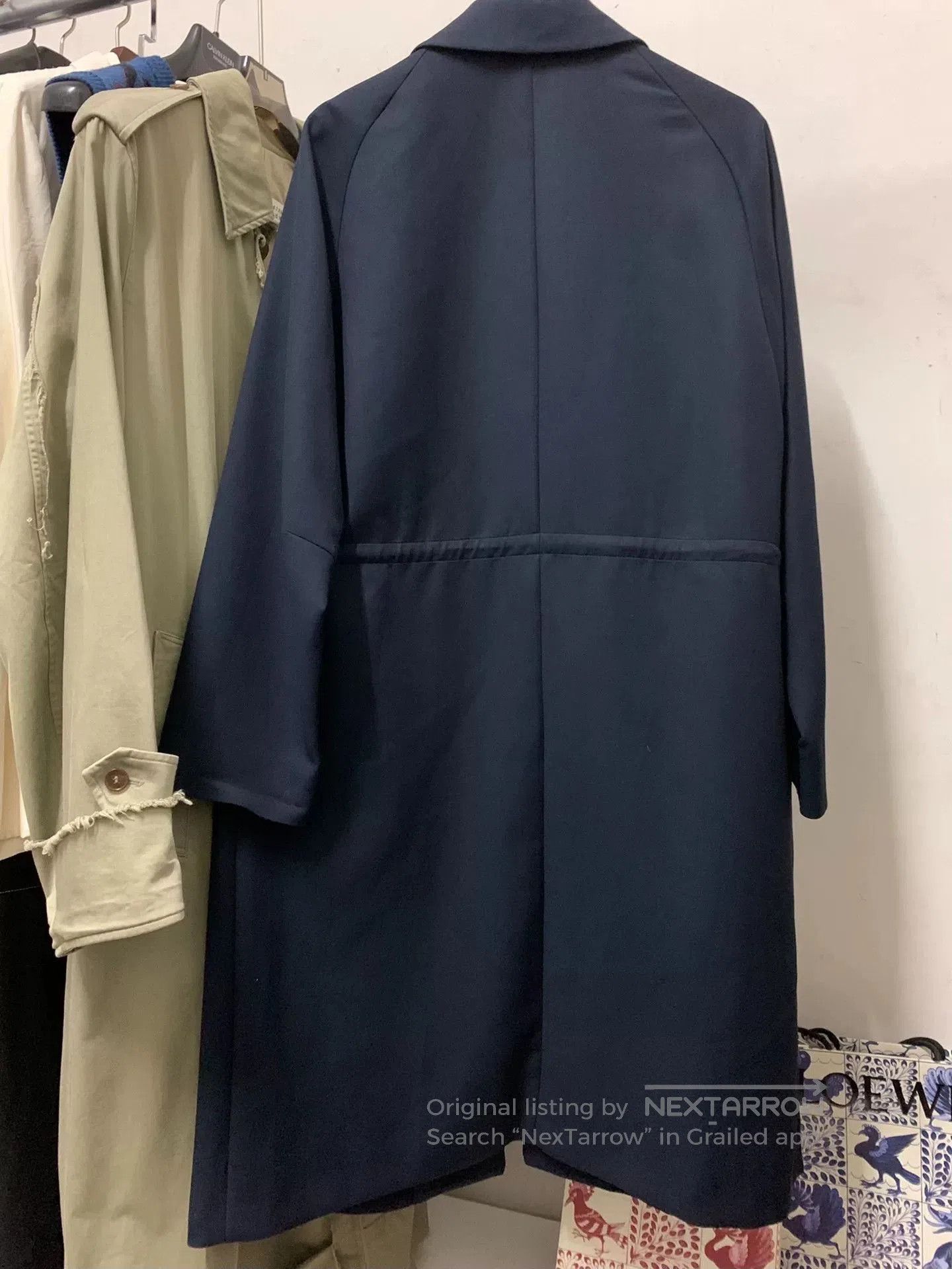 Maison Margiela Maison Margiela Navy Drawstring Trench Coat. Size US S / EU 44-46 / 1 - 2 Thumbnail