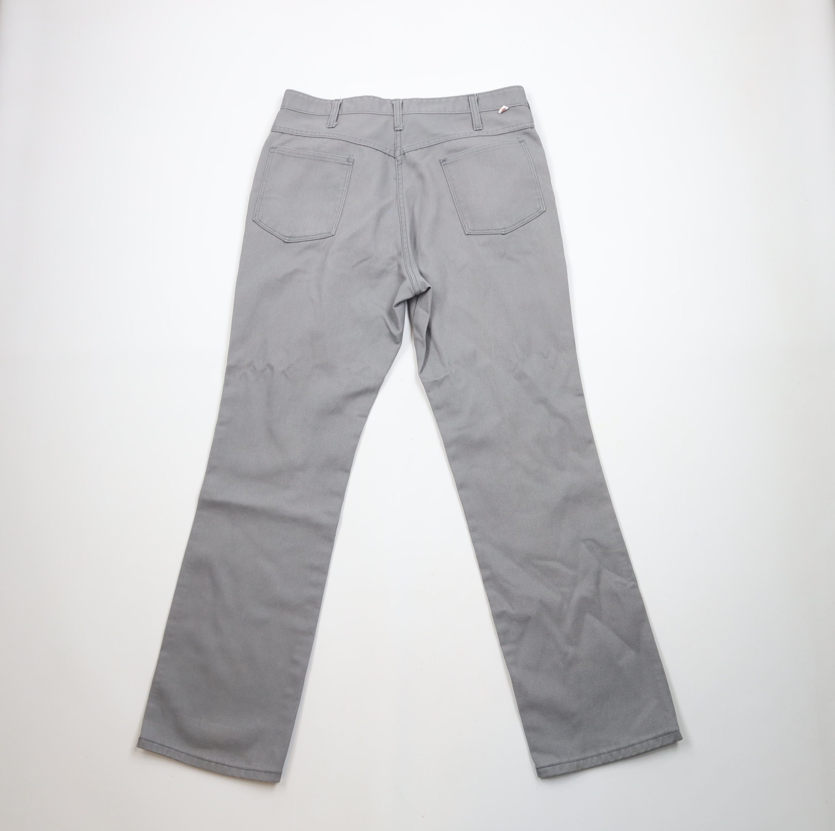 Dickies × Vintage Vintage 70s Dickies Flared Wide Leg Denim Jeans Gray USA Size US 34 / EU 50 - 8 Thumbnail