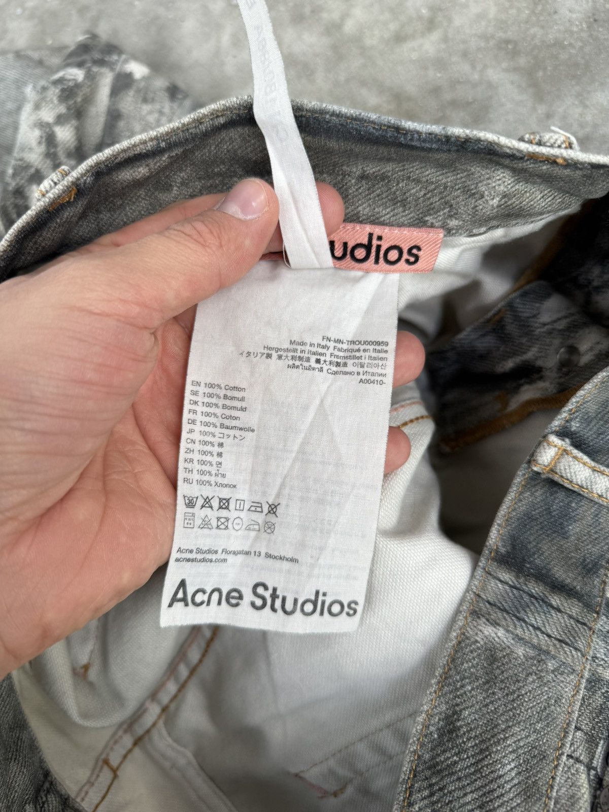 Acne Studios Acne Studios 1981 Cold Gray Denim Designer Pants streetwear Size US 34 / EU 50 - 6 Thumbnail