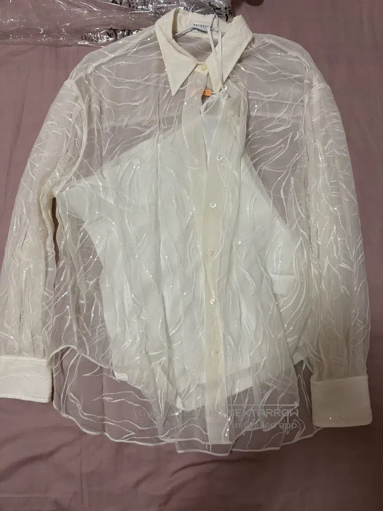 Brunello Cucinelli Brunello Cucinelli Sequin shirt Size M / US 6-8 / IT 42-44 - 3 Thumbnail