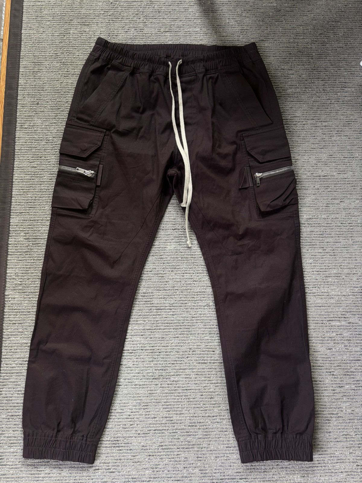 Rick Owens SS22 Oxblood Zip Cargo Pants Size US 33 - 2 Thumbnail