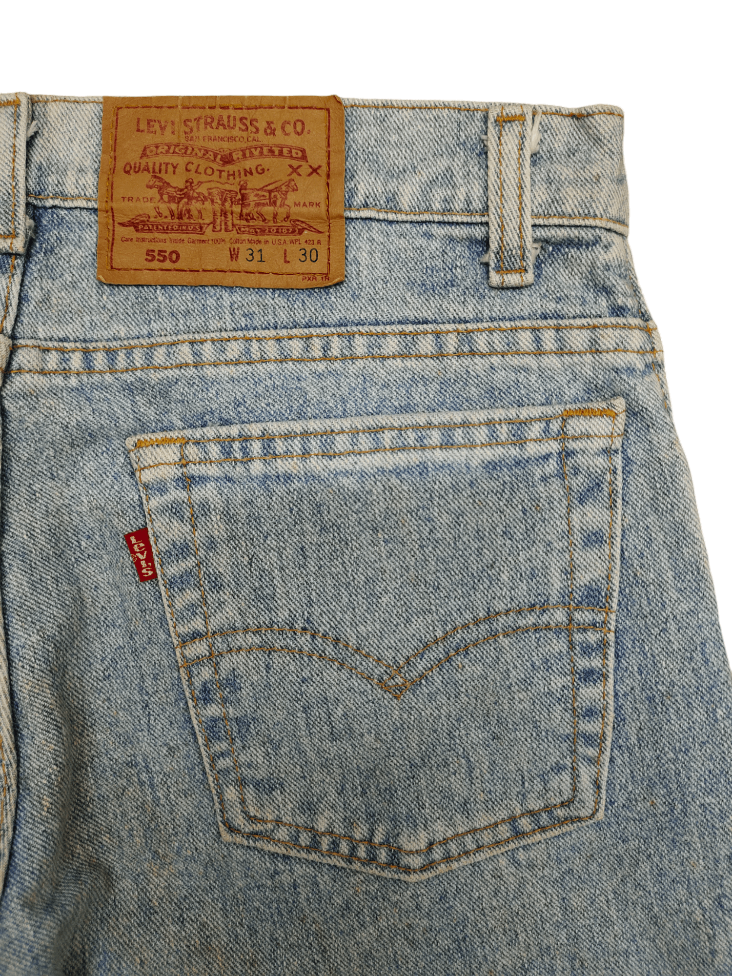 Levi's Vintage 90s Levi's 550 Sand Light Wash Denim Jeans Size US 31 - 14 Thumbnail