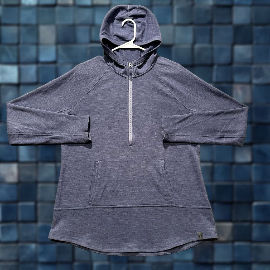 Vintage L.L. Bean Hoodie Womens Large Blue 1/2 Zip Pullover Outdoor Knit GUC Size L / US 10 / IT 46 - 1 Thumbnail