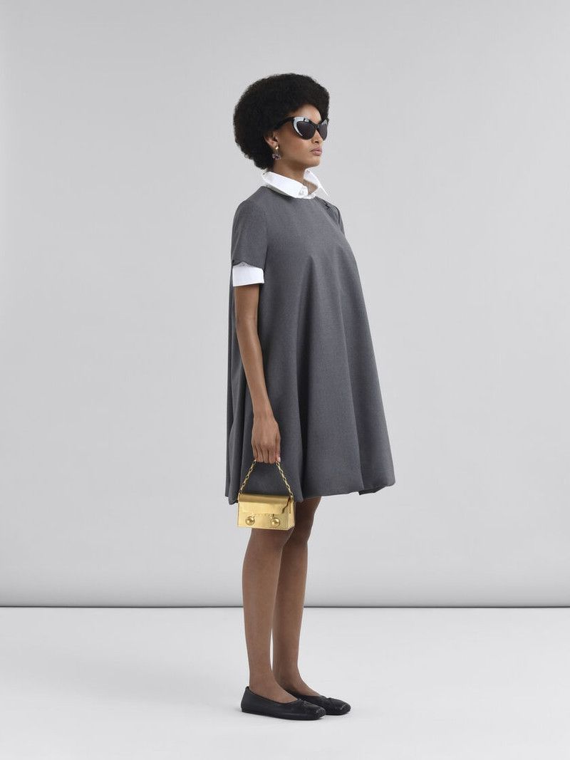 Marni o1f1d3z0326 Flared Mini Dress in Grey Size L / US 10 / IT 46 - 6 Thumbnail
