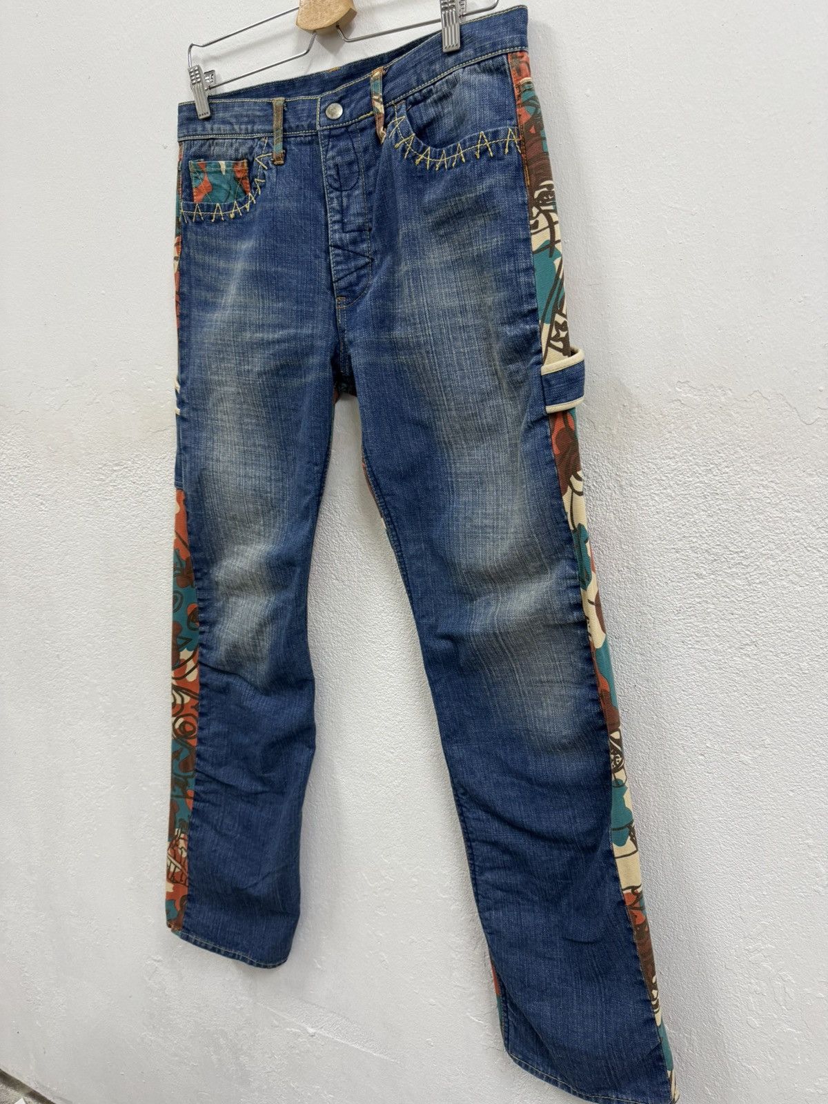 Alexander Lee Chang × Japanese Brand × Vintage Vintage ALEXANDER LEE CHANG Mixed Denim Pants Size US 32 / EU 48 - 3 Thumbnail