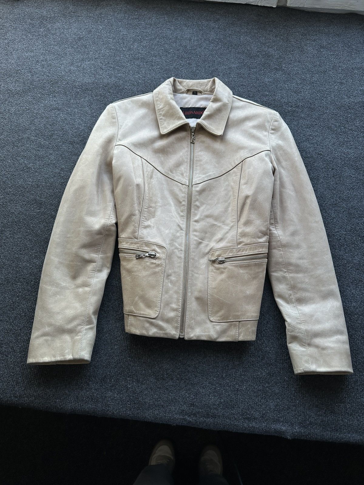Leather 🚨 LEATHER WOMEN OPIUM LUXURY JACKET ZIP AVANT GARDE POCKET Size XS / US 0-2 / IT 36-38 - 2 Thumbnail