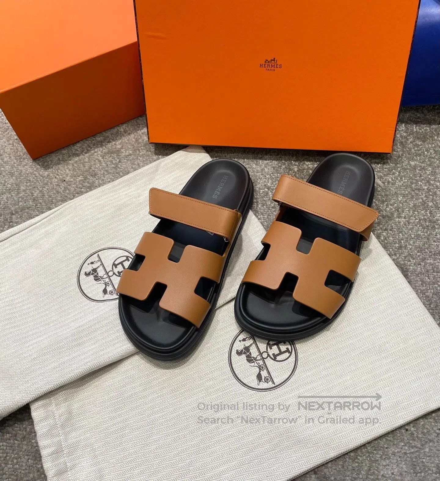 Hermes Hermès Flat Velcro Slide Sandals. Size US 6 / IT 36 - 2 Thumbnail