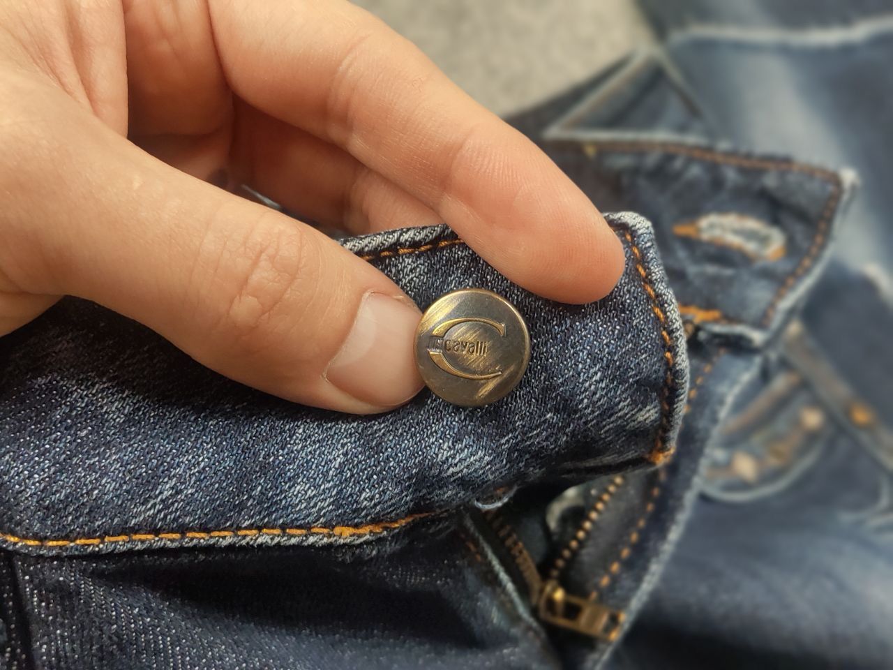 Just Cavalli Vintage 90's Just Cavalli Faded Denim Logo Jeans Y2K Style Size US 30 / EU 46 - 14 Thumbnail