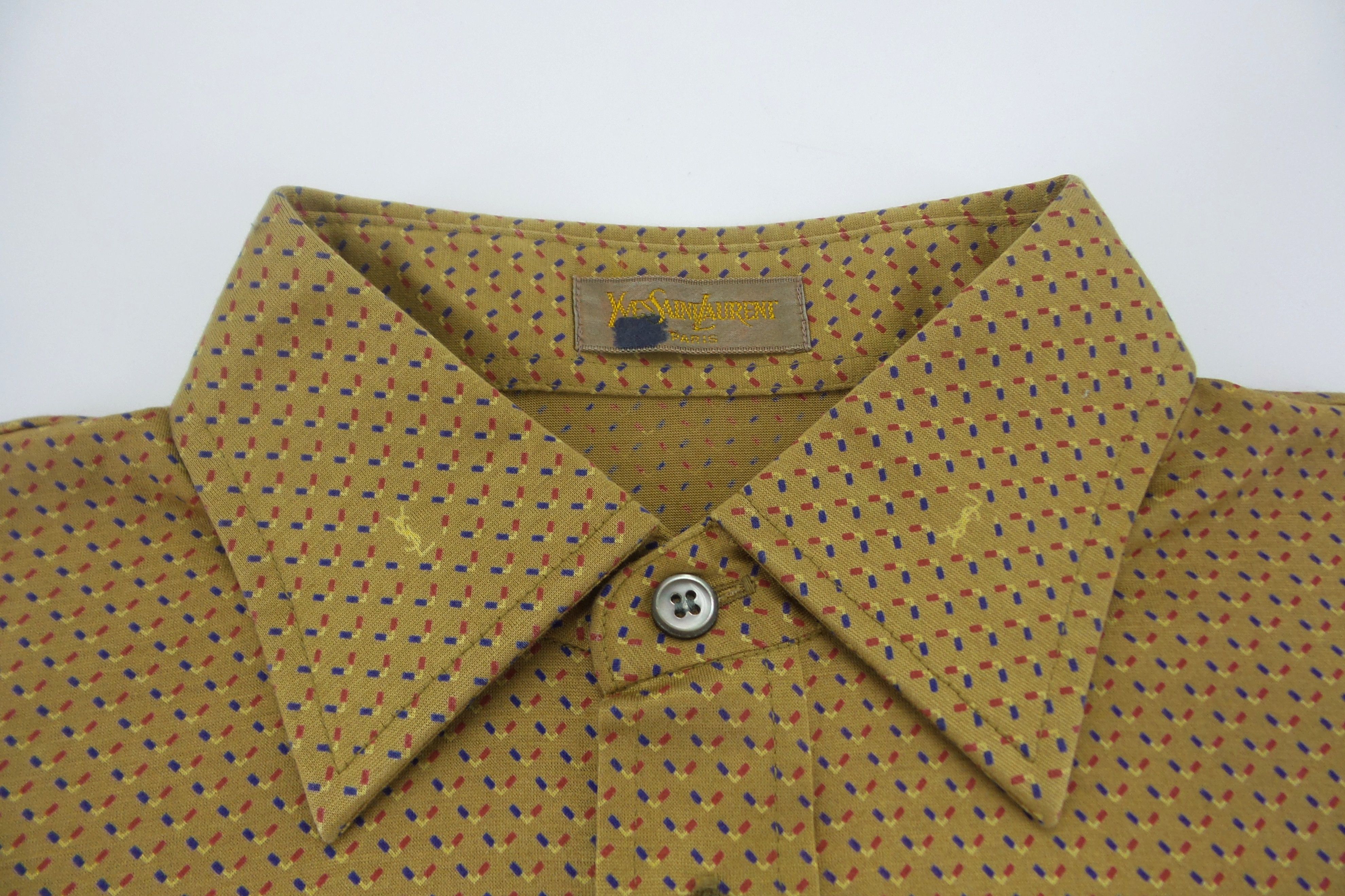 Designer × Yves Saint Laurent Yves Saint Laurent Single Pocket Long Sleeves Polo's Size US M / EU 48-50 / 2 - 2 Thumbnail