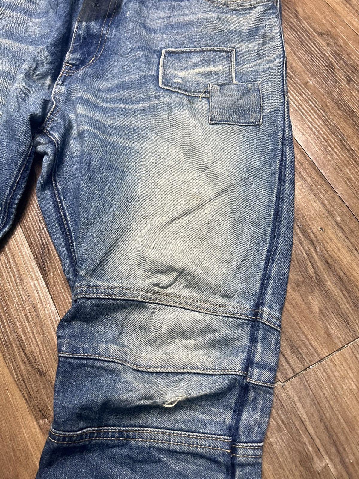 Hysteric Glamour Glamb Tokyo Japan Biker Distressed Patchwork Denim Jeans(42) Size US 35 - 6 Thumbnail
