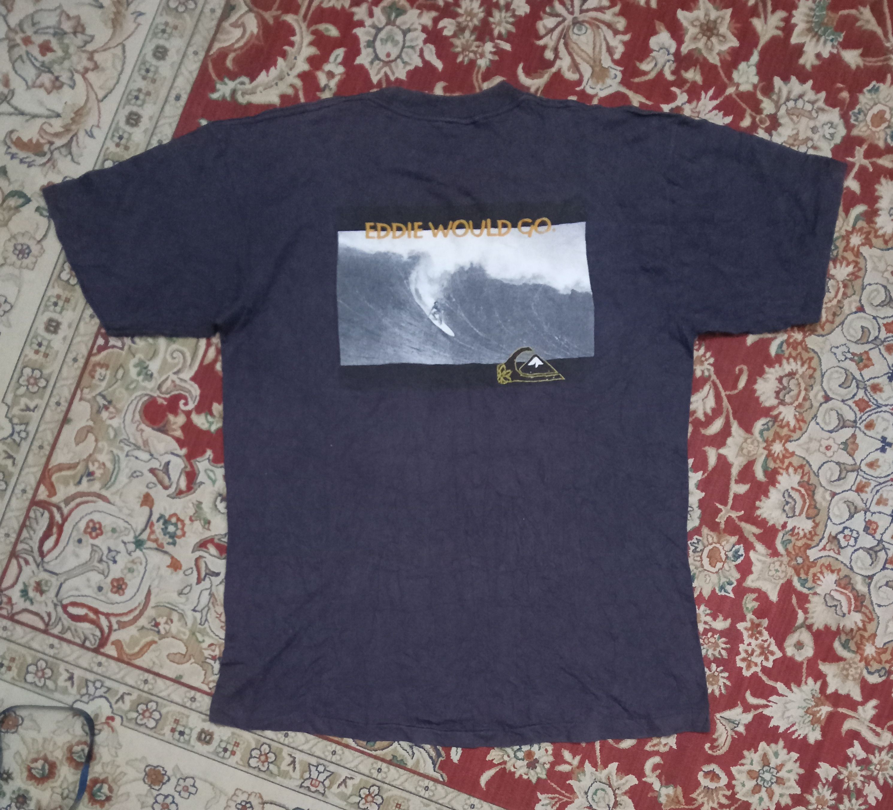 Quiksilver Vintage Quiksilver Eddie Would Go Very Rare T Shirt Size US L / EU 52-54 / 3 - 3 Thumbnail