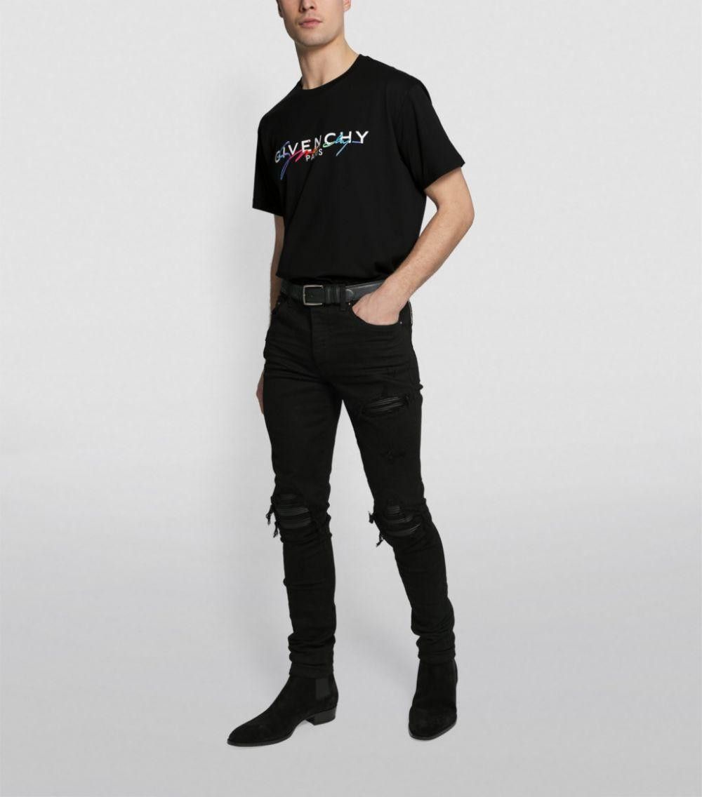 Givenchy Black Rainbow Signature Logo T-Shirt Size US M / EU 48-50 / 2 - 3 Thumbnail