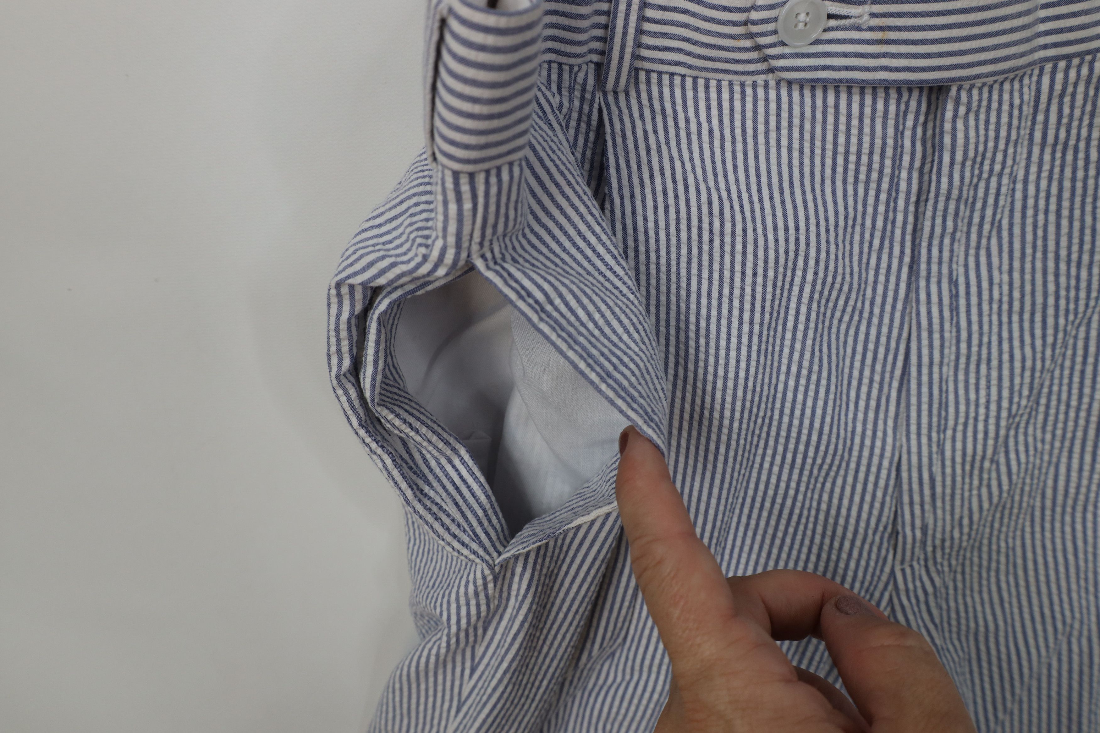 Vintage Vintage 90s Streetwear Seersucker Wide Leg Chino Pants Size US 32 / EU 48 - 8 Thumbnail