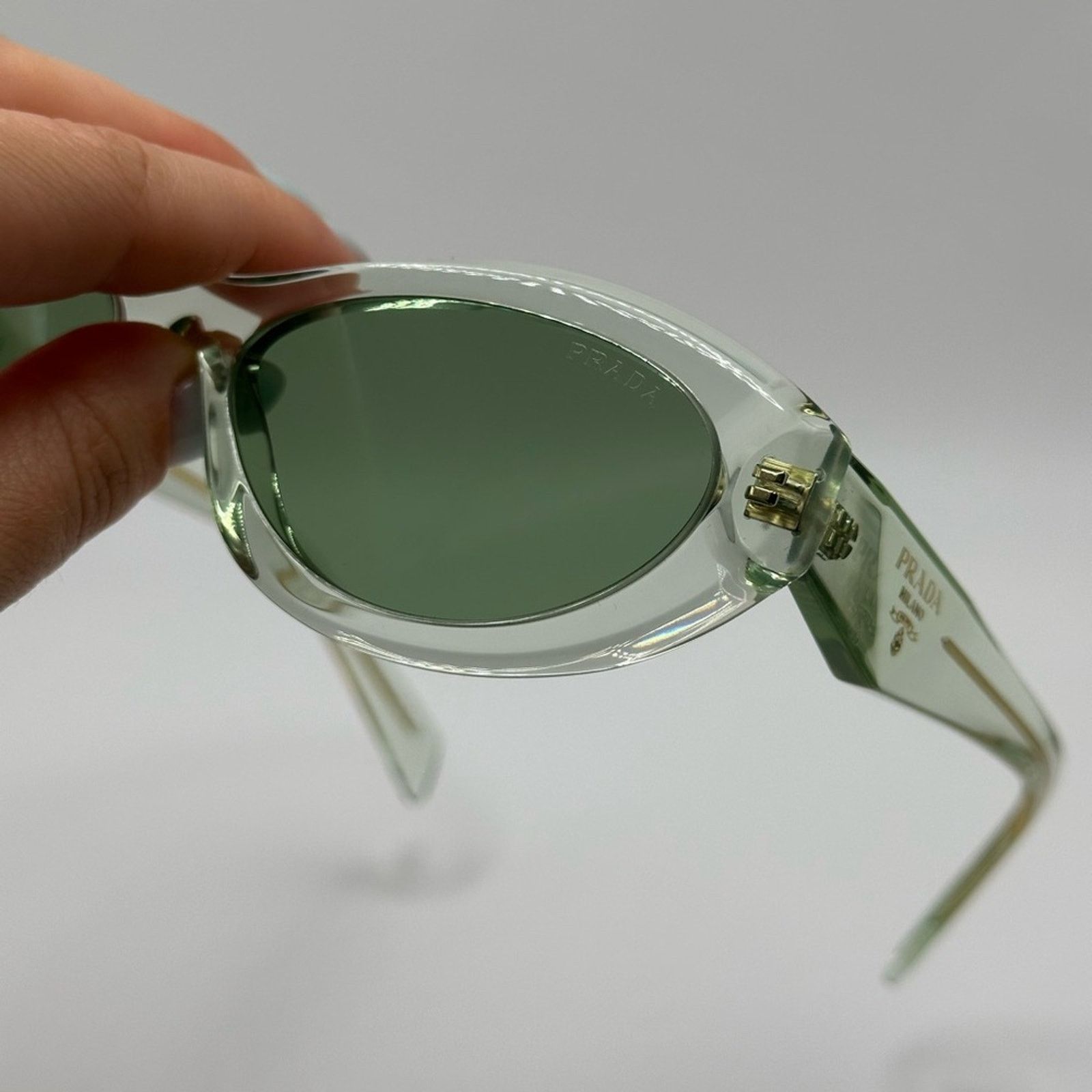 Prada NEW PRADA Symbol PR26ZS 14R20E Transparent Mint/Green Size ONE SIZE - 4 Thumbnail