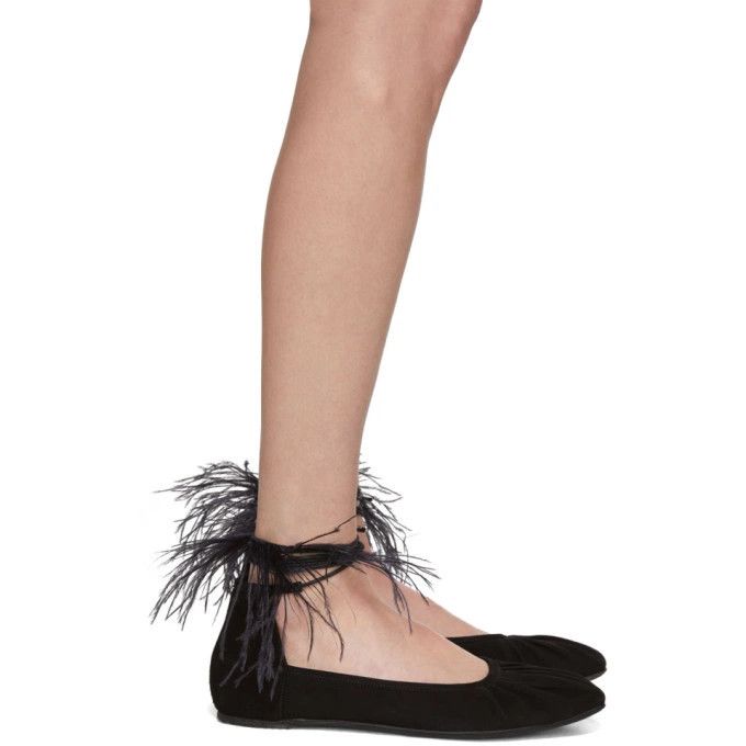 Ann Demeulemeester Ann Demeulemeester SS18 Feather Ballerina Flats Size US 8 / IT 38 - 2 Thumbnail