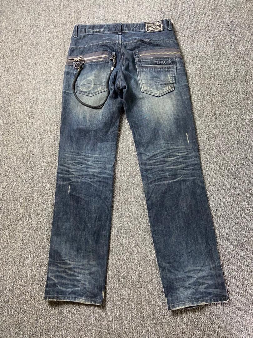 Japanese Brand MOA Denim Brand Zipper Punk Style Tailored Jeans (197) Size US 29 - 3 Thumbnail