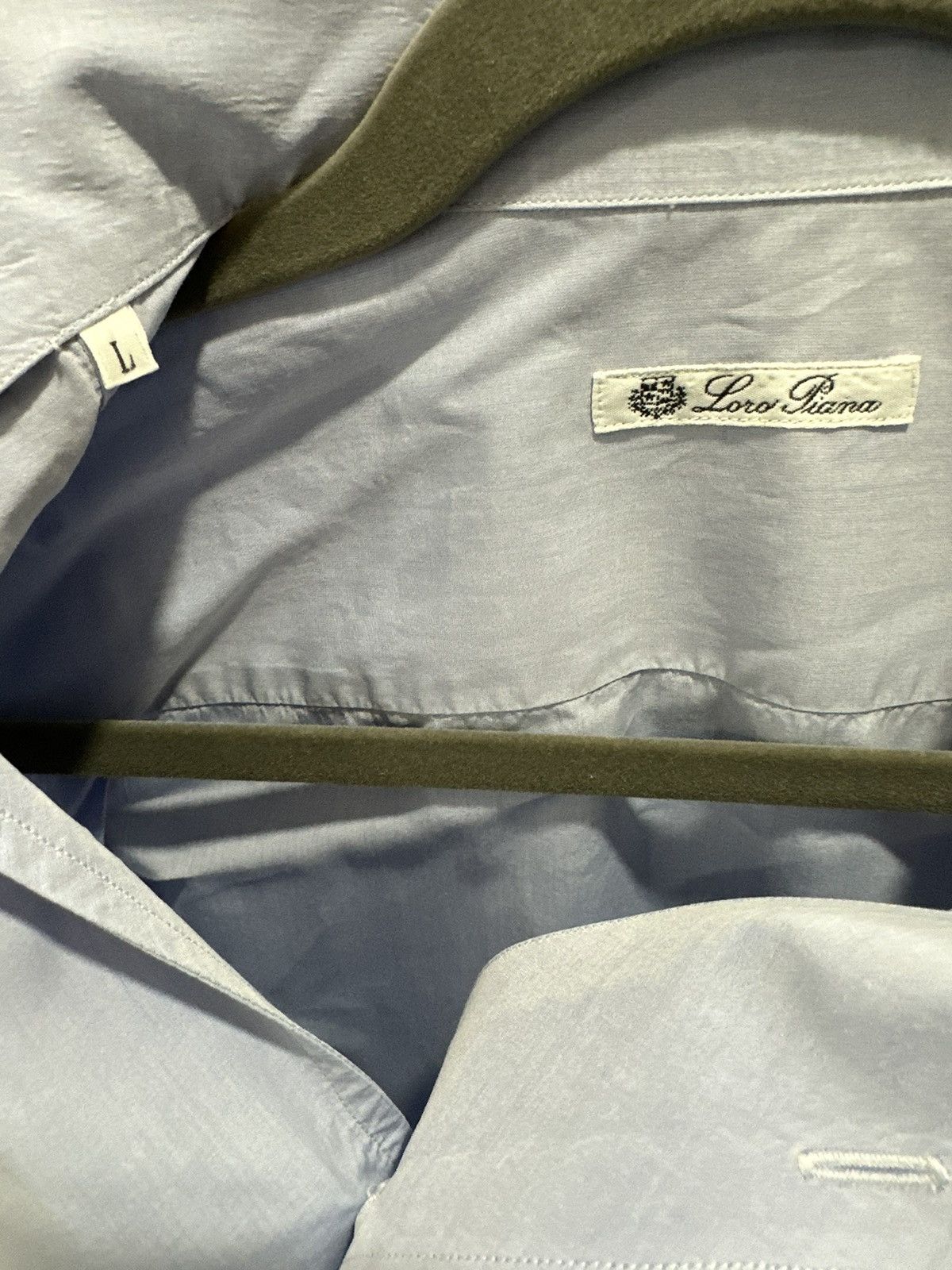 Loro Piana Loro Piana Blue Shirt L Size US L / EU 52-54 / 3 - 3 Thumbnail