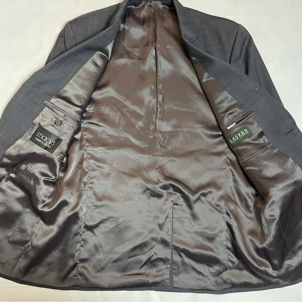 Ralph Lauren Ralph Lauren Vintage Wool Dark Grey Suit Jacket Size 40R Size 40R - 4 Thumbnail