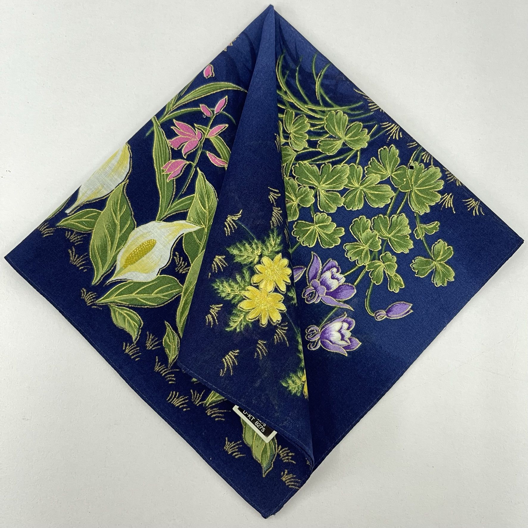 Japanese Brand Vintage Japanese Floral Spring Handkerchief - 5026 Size ONE SIZE - 2 Thumbnail