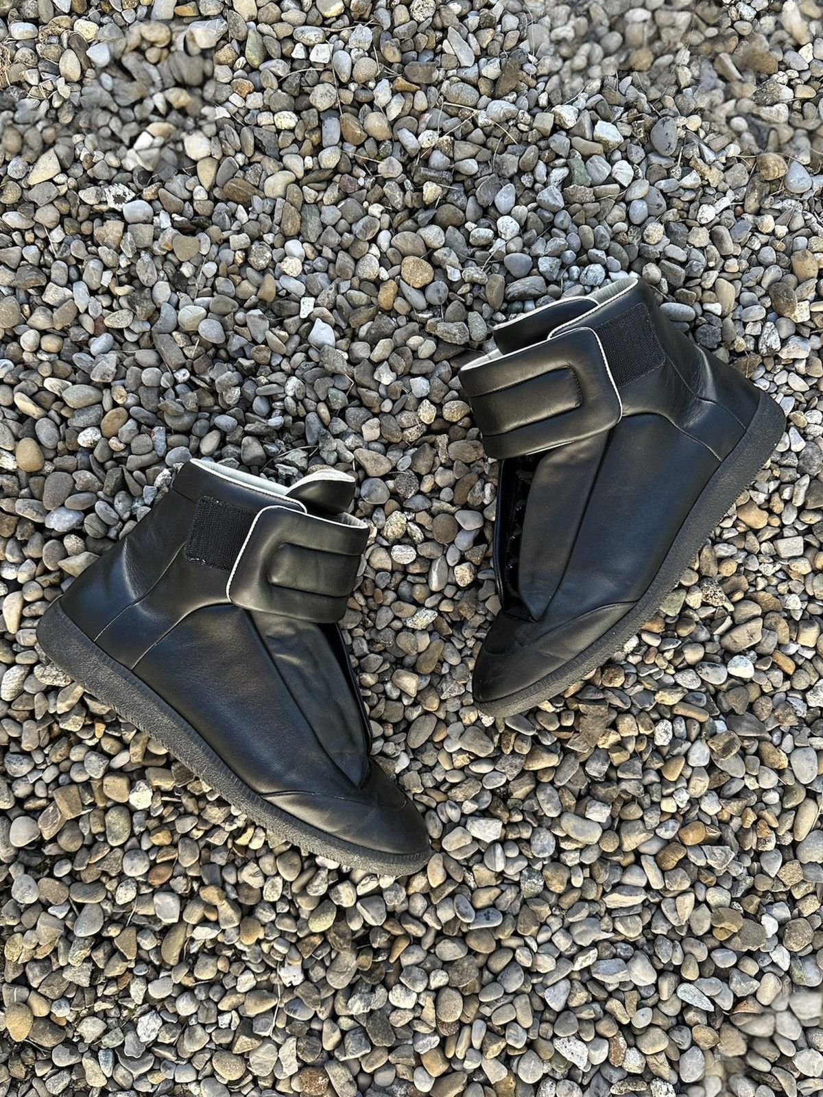 Maison Margiela Maison Margiela Future High-Top Black in Calf Leather Size US 12 / EU 45 - 1 Thumbnail