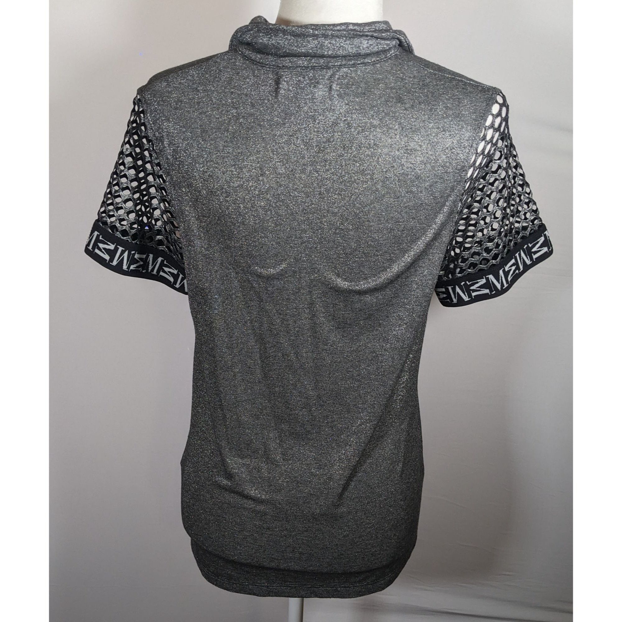 Other Motherputter Metallic Black And Silver Mesh Sleeve Golf Shir Size S / US 4 / IT 40 - 9 Thumbnail