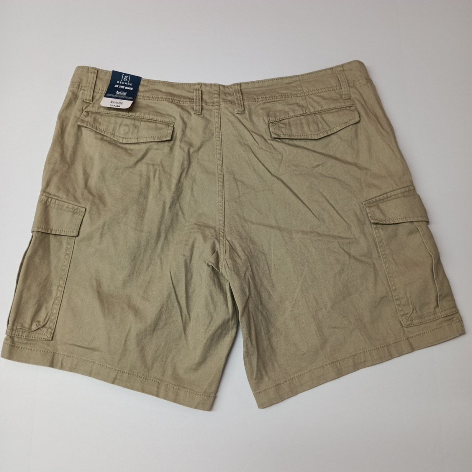 George George Cargo Shorts Mens Size 40 Beige Flat Front 10" Inseam Size US 40 / EU 56 - 3 Thumbnail