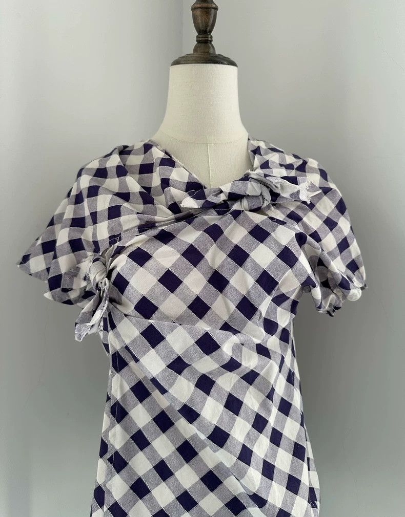 Comme des Garcons Comme Des Garcons Threaded little knot plaid top Size M / US 6-8 / IT 42-44 - 4 Thumbnail