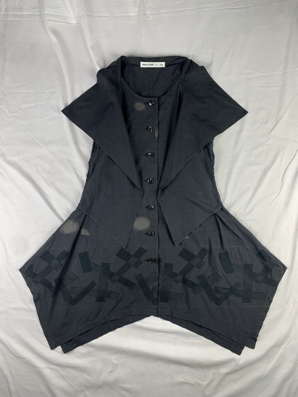 Japanese Brand 2000s KEIKO KISHI by nosh Designer Japan Collar Goth Dress Size M / US 6-8 / IT 42-44 - 1 Thumbnail