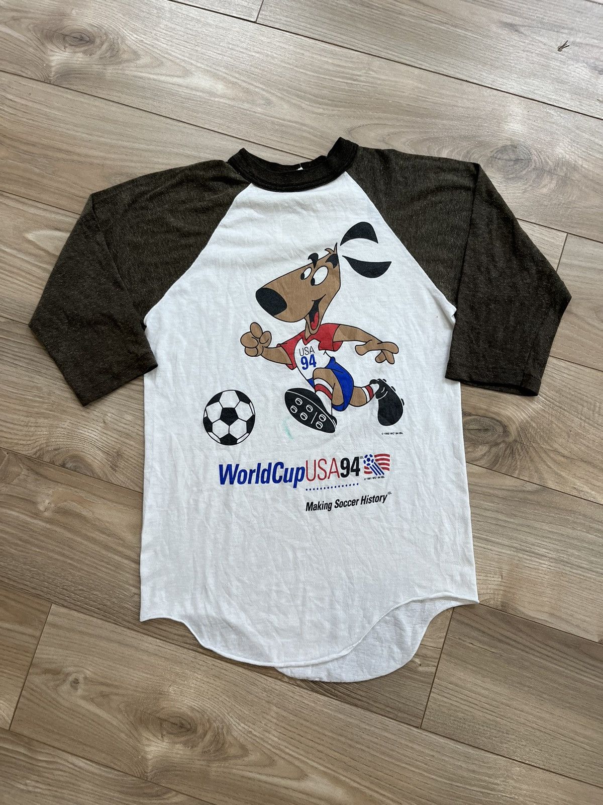 Image of Vintage Usa Soccer Tee in White, Men's (Size Small)