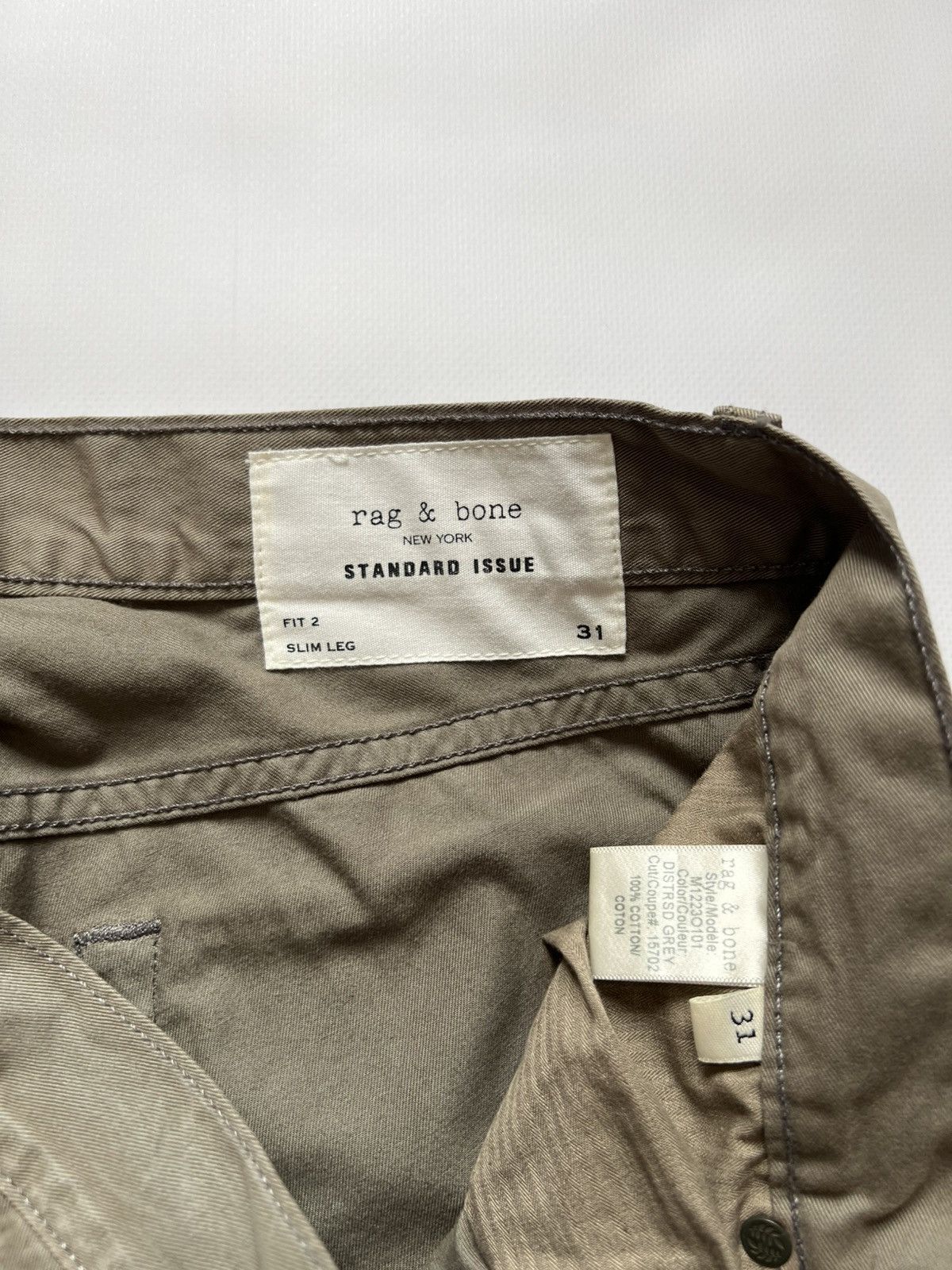 Rag & Bone Rag and Bone Beige Chino Pants Slim Fit 2 Size US 31 - 4 Thumbnail