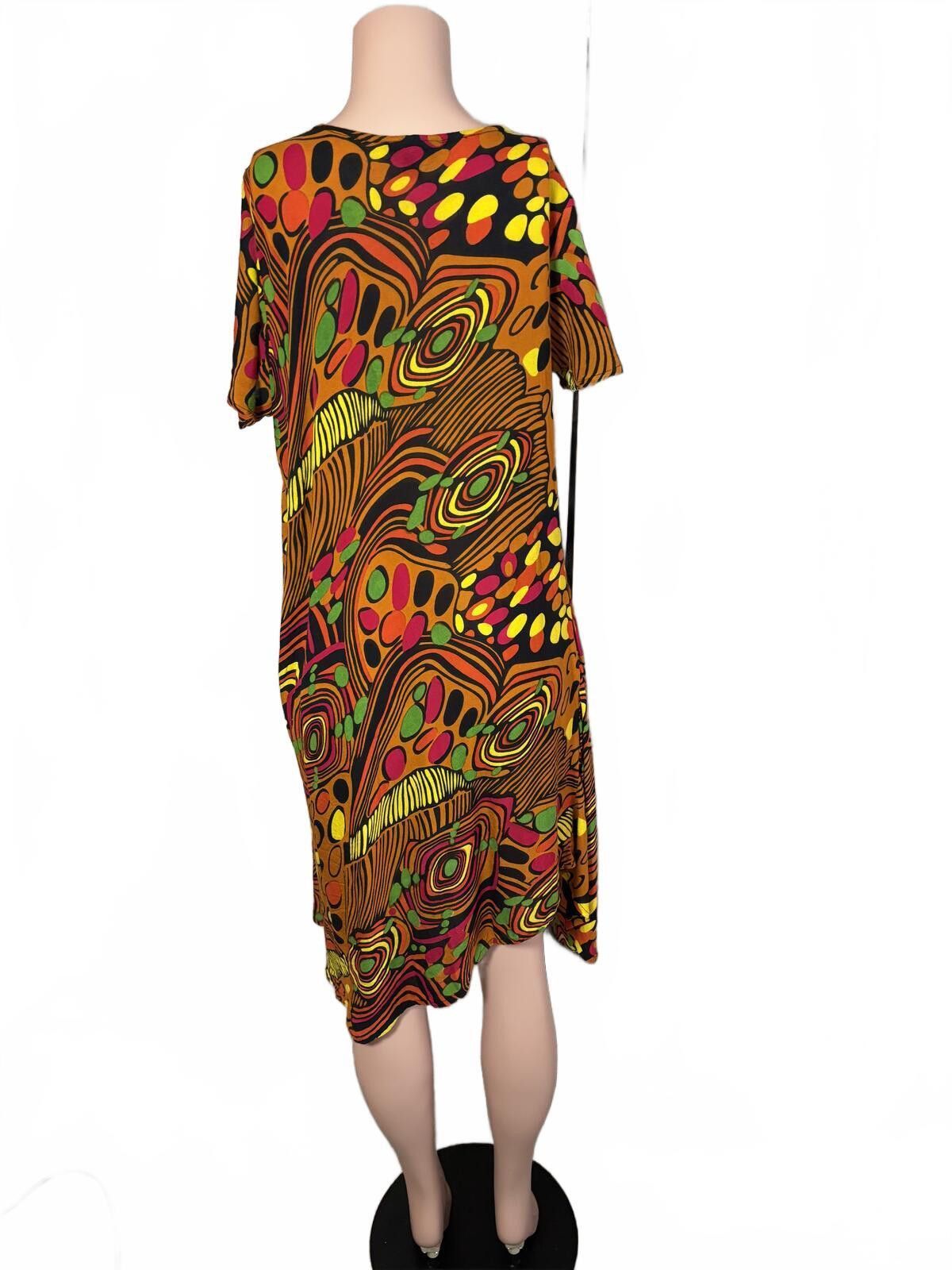 Other Boho Festival Dress Bold Tribal Print Flowy Chic. Large. Size L / US 10 / IT 46 - 5 Thumbnail