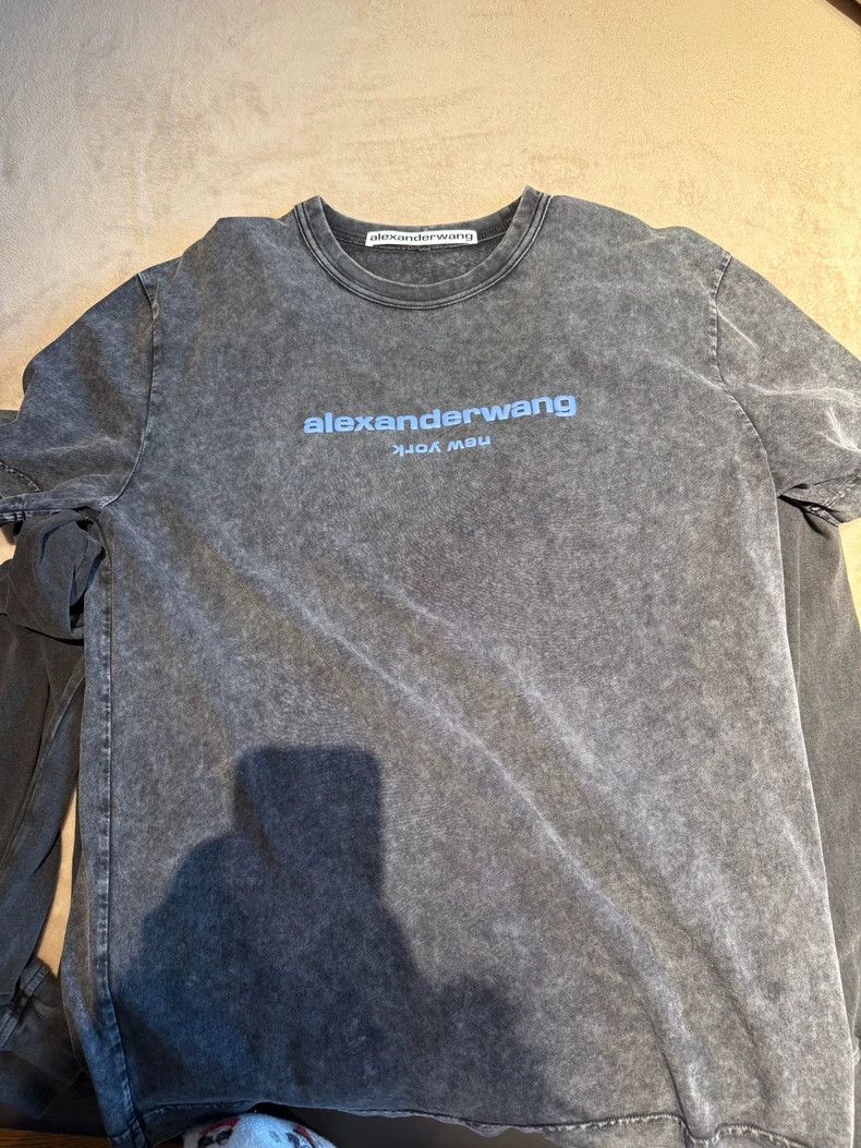 Alexander Wang Alexander Wang Blue Logo Short Sleeve Tee Size S / US 4 / IT 40 - 1 Thumbnail