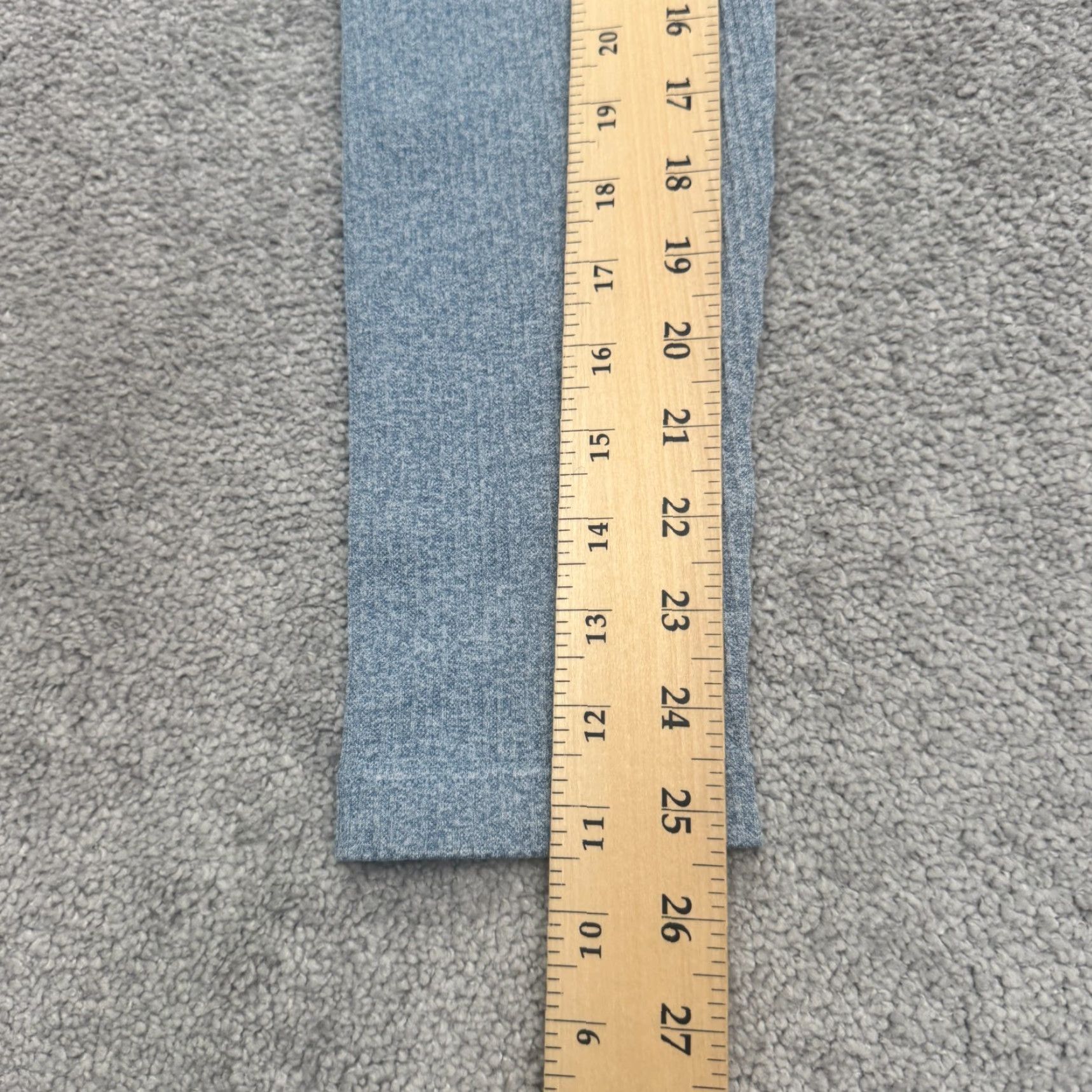 Vintage VINTAGE Echt Brand Blue Seamless Ribbed High Rise Compression Leggings Womens Small Activewear Yoga Gym Size 28" / US 6 / IT 42 - 7 Thumbnail