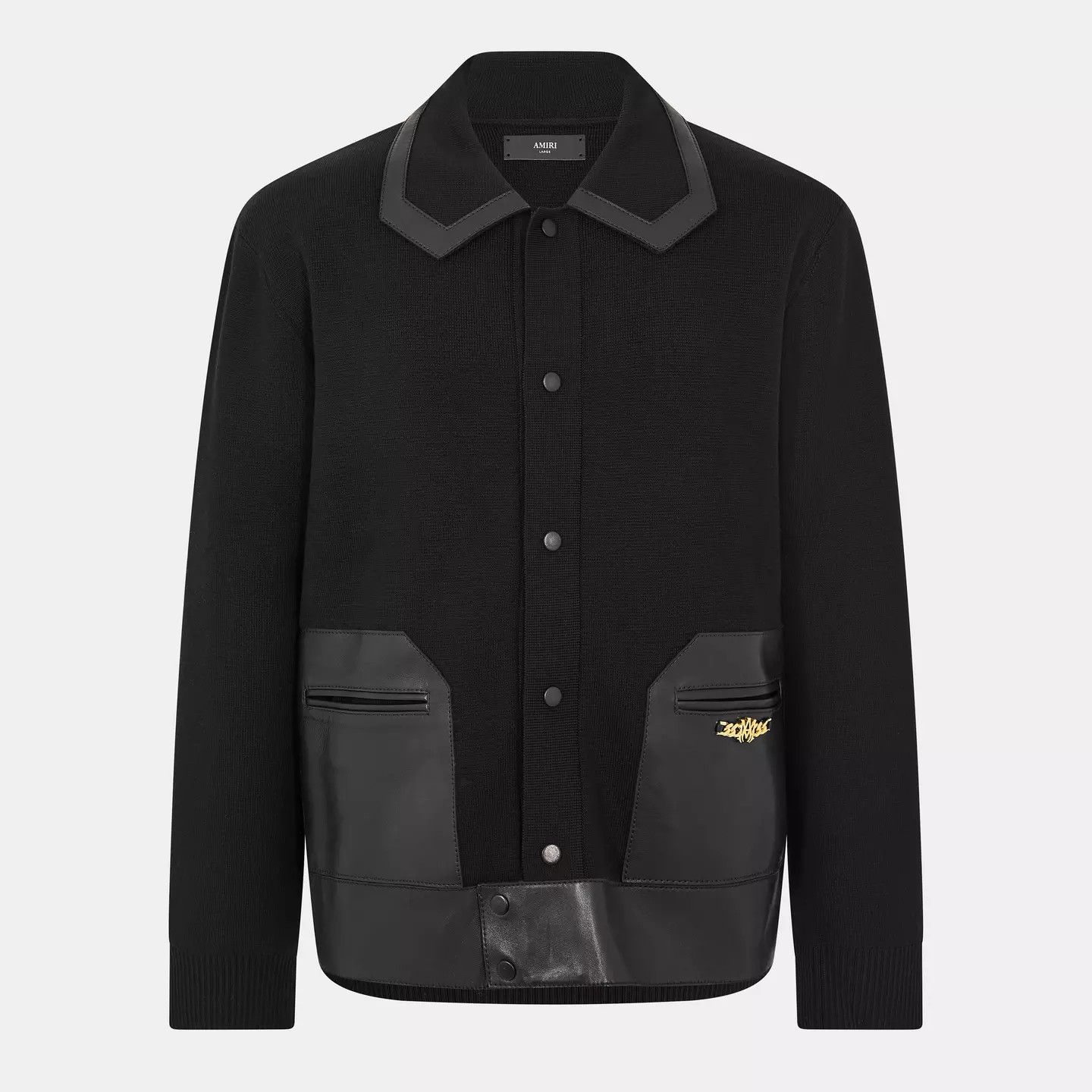 Amiri o1g2r1mq0426 Relaxed Fit Cardigan in Black Size US L / EU 52-54 / 3 - 1 Thumbnail
