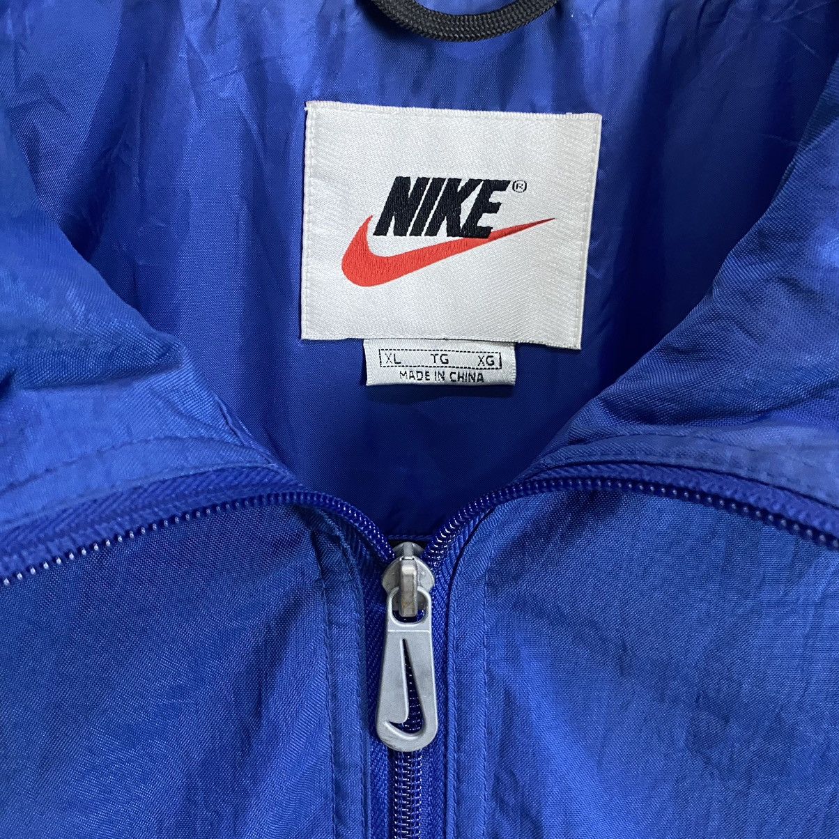Nike × Vintage 【Rare】90's NIKE Silver Tag Embroidered Logo Nylon Jacket Size US XL / EU 56 / 4 - 19 Thumbnail