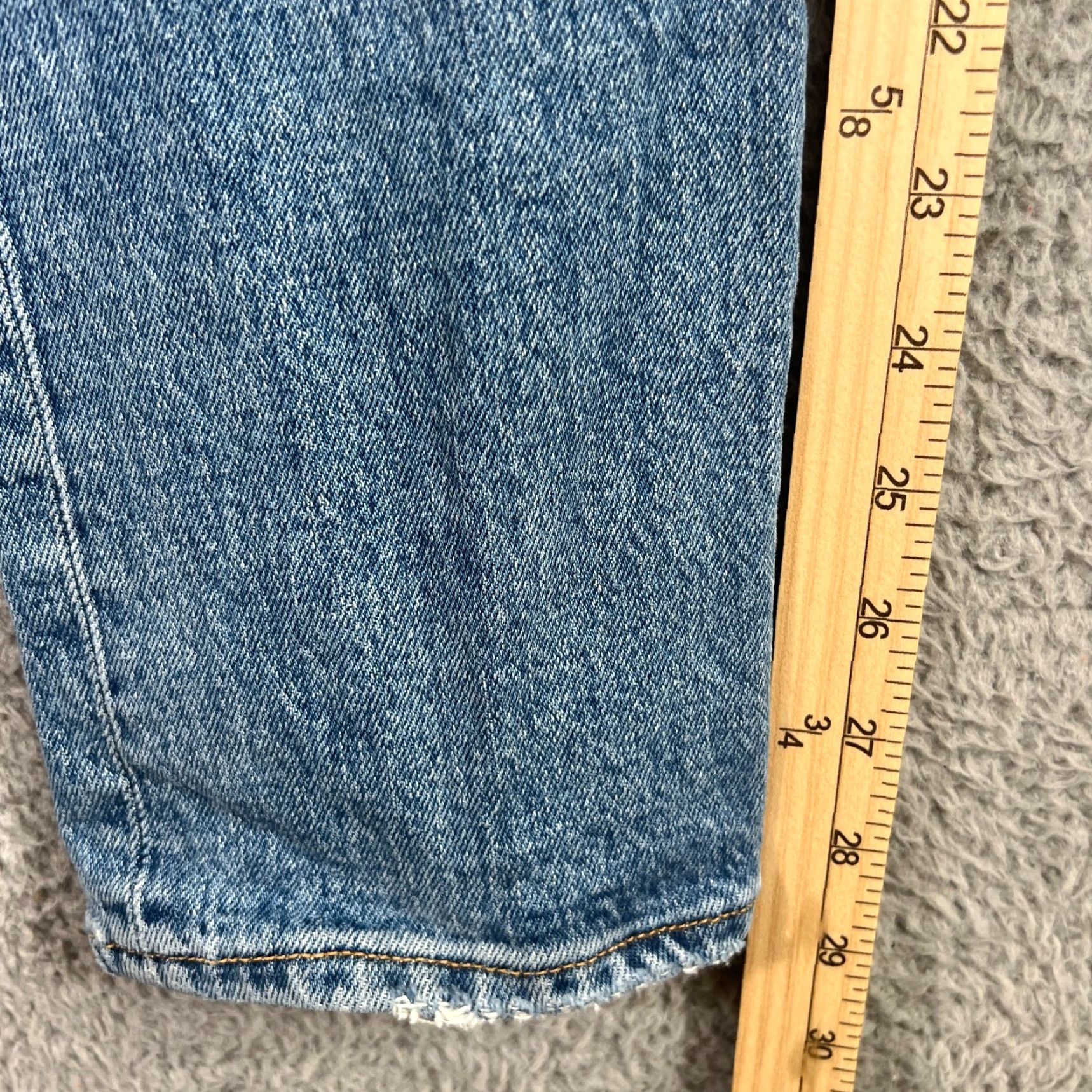 Abercrombie & Fitch VINTAGE Abercrombie & Fitch Jeans Womens 26 Regular 90s Distressed Ultra High Rise Straight Blue Denim 90s Womens Size 26" / US 2 / IT 38 - 2 Thumbnail