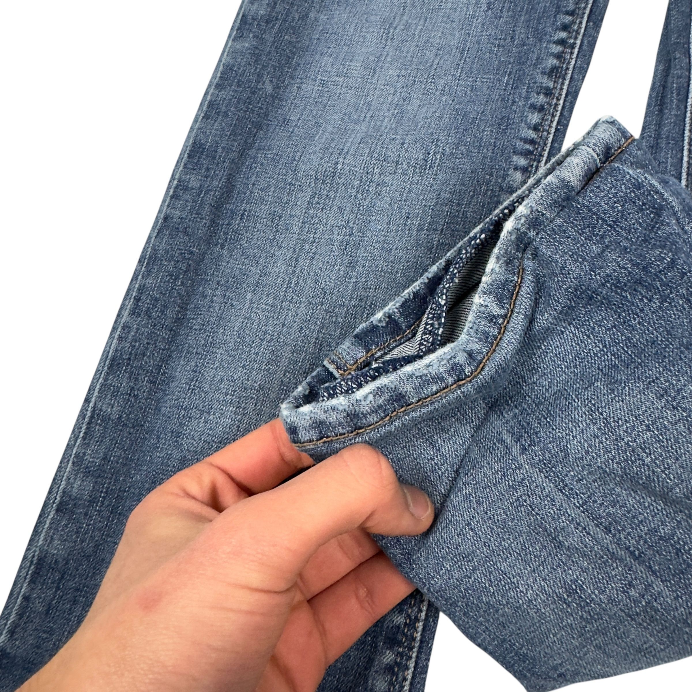 Prada Prada Contour Fit Blue Zip Fly Straight Leg Denim Jeans Size 30" / US 8 / IT 44 - 2 Thumbnail